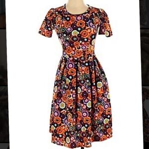 NWT-LuLaRoe Amelia Geo Circles Print Dress -Sz XXS